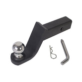 Flat lay view of 6,000 lbs 2" drop hitch with matte black finish - BSDH0011